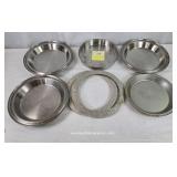 Mixed Lot  Various Pie-Cake Pans & Crust Shields