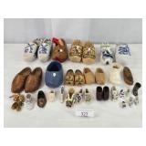 Mixed Lot Ceramic Pottery & Wood shoes