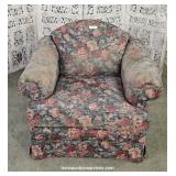 Faded Floral Upholstered Bedroom Chair