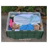 Tote Filled With Various Fabric Pieces