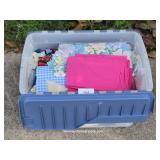 Tote Filled With Mixed Lot Fabrics