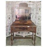 Antique Mirrored Single Drawer Dressing Table