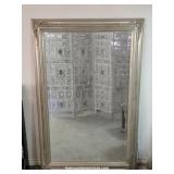 Large Framed Beveled Edge Wall Mirror