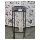 Metal & Black Marble Plant Stand - Lamp Table