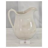 Homer Laughlin Glazed White Pottery Pitcher
