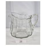 Clear Glass Striped Beverage Pitcher