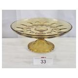 Amber Glass Cake - Pie Service Plate