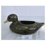 1981 FTDA Green Pottery Duck Planter - USA