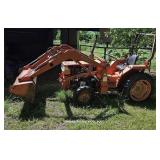 1980s Kubota L Series Tractor With Front Loader