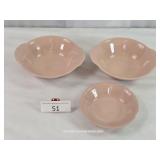 Three Johnson Bros Rosedawn Dishes - England