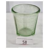 One Pint Uranium Glass Measuring Cup