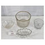 Mixed Lot Three Serving Bowls & Large Spoon Rest