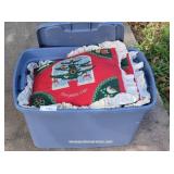 Tote Filled With Holiday Pillows & Ribbon
