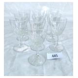 Set of Ten Luminarc Small Crystal Wine Glasses
