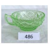 OVersize Uranium Glass Decorative Cup