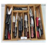 Bamboo Drawer Divider & 30+ Kitchen Knives