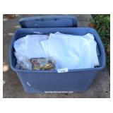 Tote Filled With Fabric & Sewing Accessories