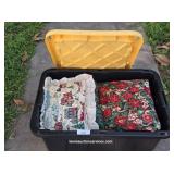 Tote Filled With Christmas Holiday Pillows
