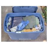 Tote Filled With Variey of Fabrics
