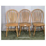 Three Spindle-Back Windsor Chairs