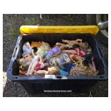 Large Tote Filled With Barbie & Other Dolls