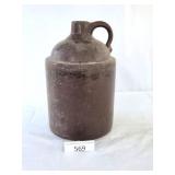 Dark Brown Clay Pottery Whiskey Jug