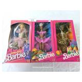 Three Late 80s Mattel Barbie Dolls - Boxed