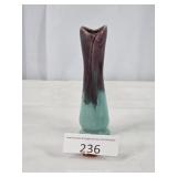 Small Unmarked Blue & Violet Pottery Bud Vase