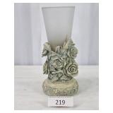 Resin Cast & Glass Floral Vase