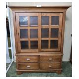 Two Sliding Door 4-Drawer Storage & Curio Chest