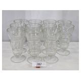 Eleven Clear Glass Malt Shop Soda Glasses