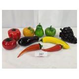 Colored Glass Fruit & Vegetable Pieces