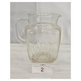 Federal Glass Star Burst Clear Glass Pitcher