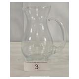 Princess House Style Clear Glass Pitcher