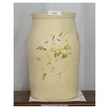 Unmarked #6 Butter Churn Crock - Painted Flowers