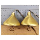 Vintage Brushed Brass Hanging Light Fixtures