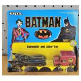 1989 ERTL Batman Die Cast Batmobile & Joker Van