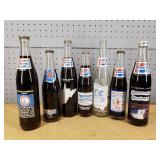 Small Selection of 7 Vintage Pepsi Bottles