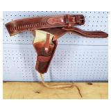 Western Style Leather Holster & Belt Size 36