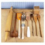 Mixed Lot Wood Kitchen Items