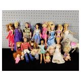 Collection  of Mattel Barbie & Ken Dolls w/ Babies