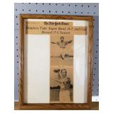 Framed Newspaper Headline Dolphins Super Bowl