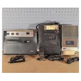 Three Portable Cassette Tape Player - Recorders
