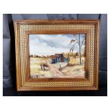 Locke 1980 Framed Oil On Canvas 12" x 15"