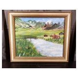 A. Justice 1978 Oil On Canvas 18" x 20"