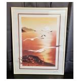 T. Leslie Howkin Framed Print Seagulls 16" x 20"