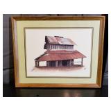 Arthur Kaplan 1976 Tobacco Barn Print 16" x 20"