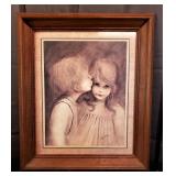 Framed & Matted Print Children 14" x 17"