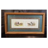 Framed & Matted Print Ducks 8" x 16"