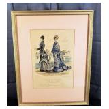 Revue De La Mode 1877 Framed Illustration 15"x18"